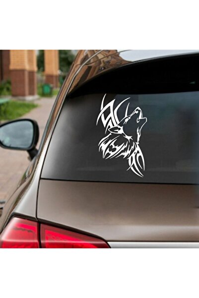 Hediyeni Al Howling Wolf Vehicle, Car, Auto, Motorcycle, Helmet, Laptop, Glas...