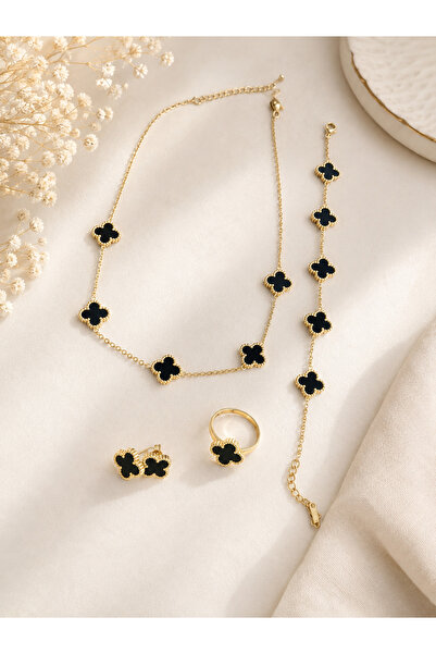 Lilith Takı ✨   Stylish 4-Piece Jewelry Set – Necklace, Bracelet, Earrings, a...