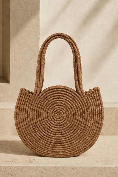 Lovelyİstanbul Straw Shoulder Bag Lct0002 Beige