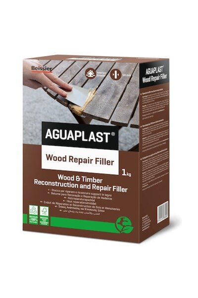 Beissier Aguaplast Wood Filler 1 kg, repairs and reconstruction, maximum thic...