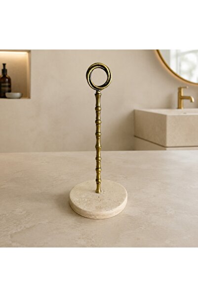 LİSPERA Travertine Marble Paper Towel Holder, Travertine Marble Paper Towel H...
