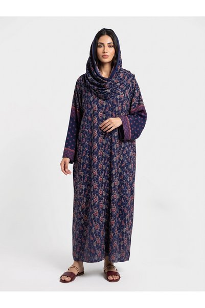 Hadiyath Al Madinah Mosaic Printed Abaya - HM