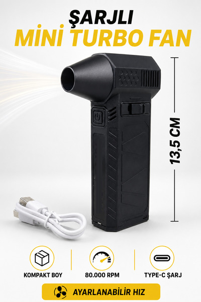 Kenko Turbo Jet Fan Yaprak Üfleme Makinesi 80.000RPM Araba Kurutma Mangal Yak...