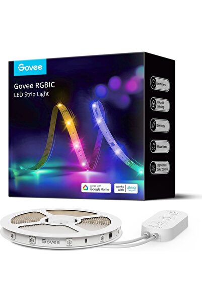 Govee RGBIC Basic Wifi+ Bluetooth LED Şerit, 5 Metre
