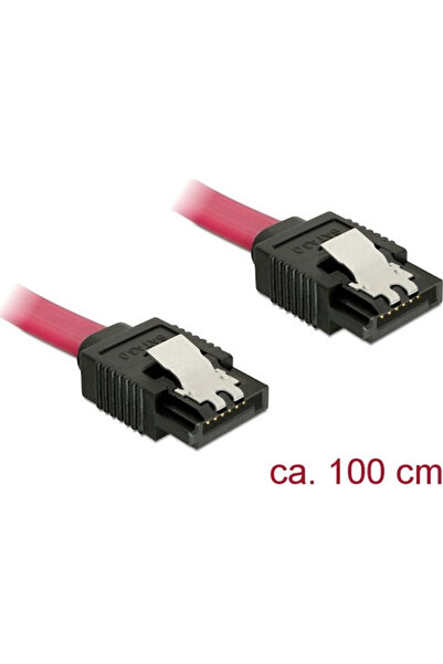 DELOCK Καλώδιο Σκληρού Δίσκου 7-Pin SATA III 100εκ. Κόκκινο