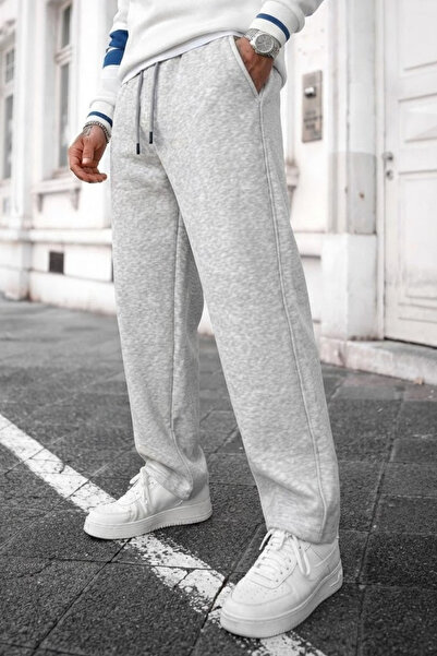 EydaMoon Pantaloni de trening de iarnă pentru bărbați, cu croială relaxată, p...