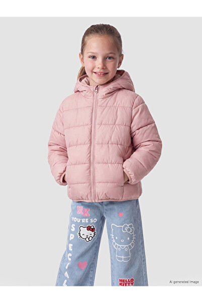 LC Waikiki Hooded Girl's Inflatable Coat