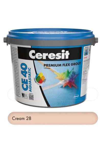 Ceresit Chit de rosturi cremă premium 5 kg pentru rosturi CE 40 Aquastatic, f...