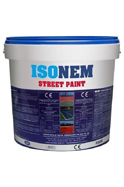Isonem Street Paint Beyaz 5 kg Asfalt ve Beton Zemin Boyası Dayanıklı ve Kola...