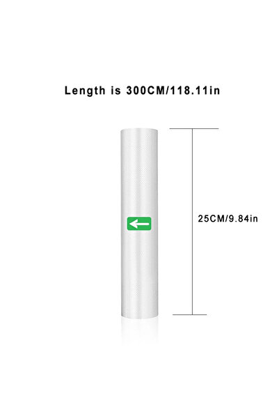 Choice6 25x300CM 1 roll Vacuum bags for food Vacuum Sealer Storage Bags For V...