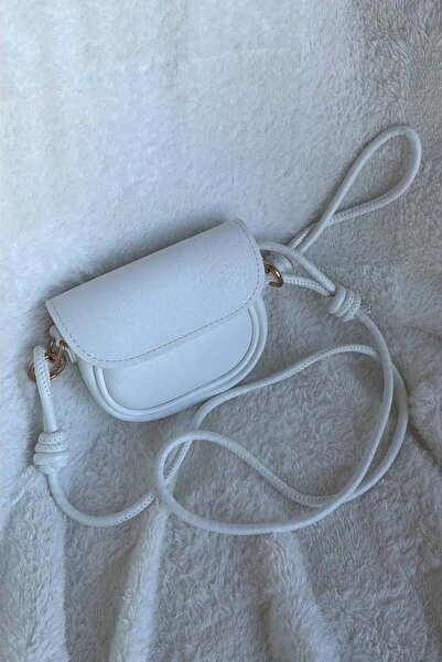 THEK BUTİK Leather Look Mini Crossbody Bag with Knot Detail