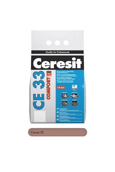 Ceresit Mortar de cacao 5 kg premium CE 33 COMFORT, pentru rosturi cu lățimea...