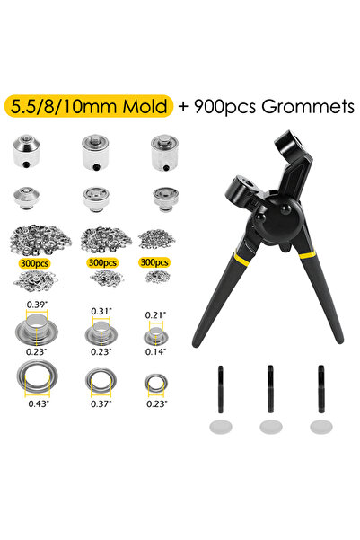 Choice 5.5 8 10mm Set 5.5/8/10/12mm Grommet Handheld Hole Punch Tool Pliers w...
