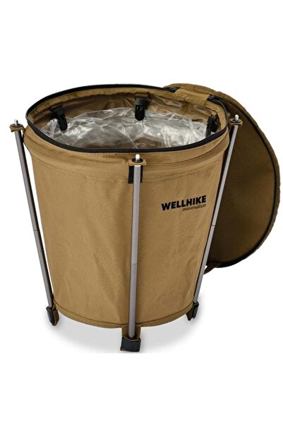 Choice1 Khaki Outdoor Camping Trash Can Lightweight Collapsible Oxford Cloth ...