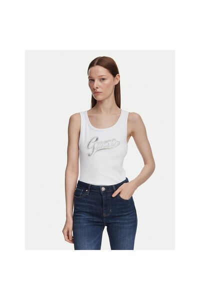 Guess Top de damă W6YP30K4380 Alb