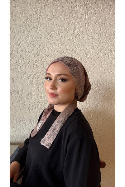 Anatolye Multicolored Ethnic Pattern Bamboo Scarf Bonnet