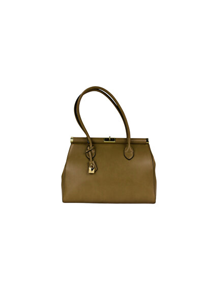 dukidasoturkiye Duki Daso Luxury Beige Women's Shoulder and Hand Bag with Loc...