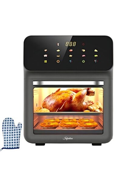 Infiniteea ™   Friteuză cu aer cald, Airfryer, Capacitate 10L, 1350W, 3 nivel...