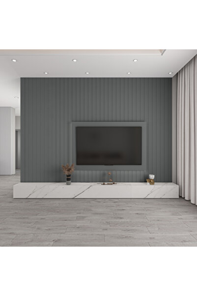 AGT Billurlar LB-2250 Fırtına Gri Soft Touch Dekoratif MDF Duvar Profili Duva...