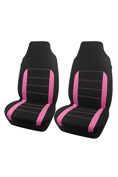 Choice12 TypeA Pink 2 Front AUTOKING Universal Polyester Fabric Car Seat Cove...