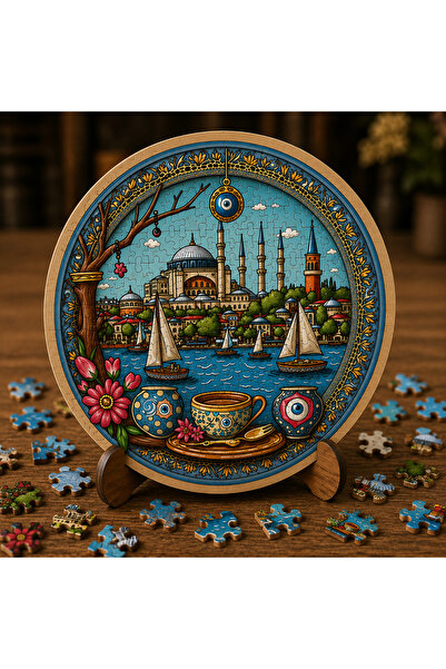 balabanhome Premium Ahşap Nostalji İstnabul Yapboz | MDF Lazer Kesim | Stant ...