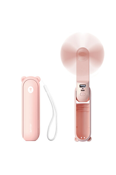 JISULIFE Ventilator portabil Life8 3-în-1, 2000mAh, 21h, USB-C, Power Bank, L...