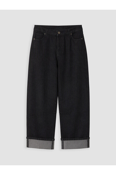 LC Waikiki Black Barrel Fit Women's Jean Pants