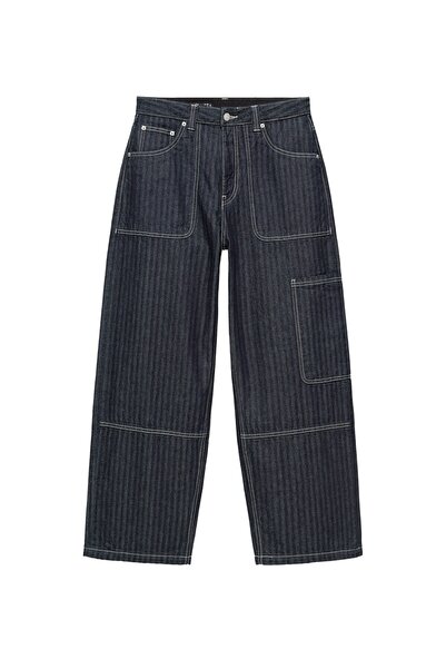 Pull & Bear RELAXED FIT STRIPED CARGO - Jeans