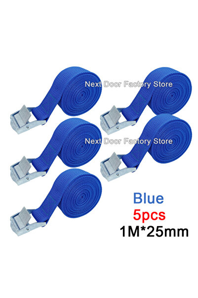Choice 5pcs Blue 1M 5pcs 1M Buckle Tie-Down Belt Cargo Straps For Car Motorcy...