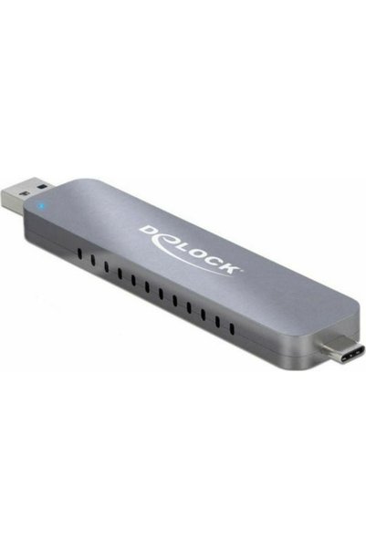 DELOCK Θήκη για Σκληρό Δίσκο M.2 PCI Express με Σύνδεση USB 3.2 Type-C Ασημί ...