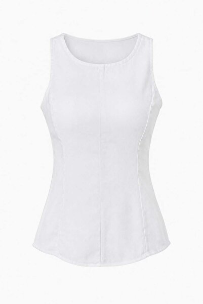 HAKKE Kolsuz Denim Peplum BLUZ