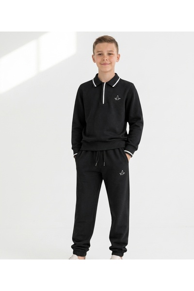 Luniya Boys' Seasonal Top and Bottom Set New Model Oysoh Fabric Soft and Full...