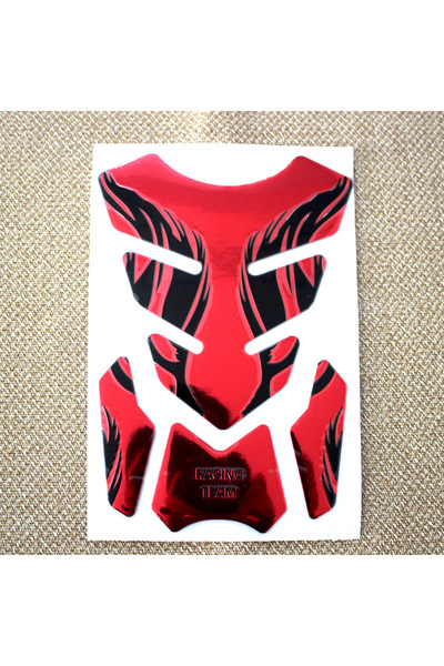 Choice Red Fiber Fishbone Stickers Car Motorcycle Tank Pad Tankpad Protector ...