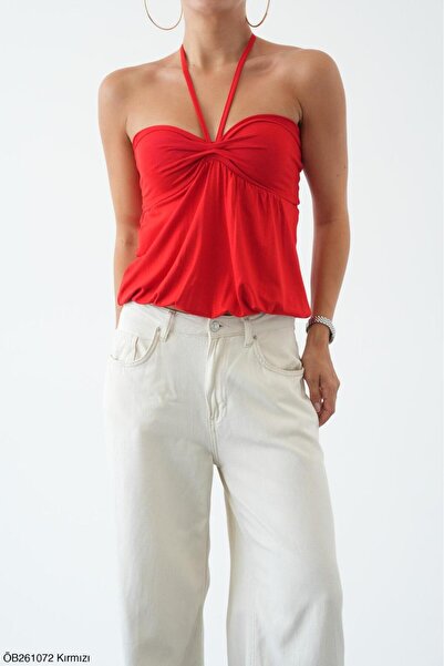 Lupies Women's Halter Neck Strapless Blouse