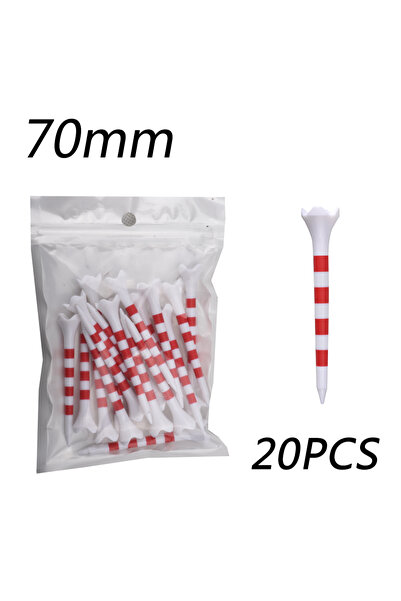 Choice 70mm Red Stripe New 20pcs/Bag Plastics Golf Tees With Red/Black/Blue/P...