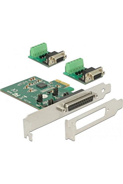 DELOCK Ελεγκτής PCIe με 3 παράλληλες θύρες DB25 / σειριακές θύρες RS232 DB9 Κ...