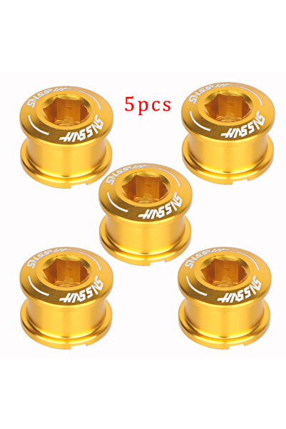 Choice HA 5Pcs Gold HASSNS Chainring Bolts 5Pcs Integrated Crankset Mtb Chain...