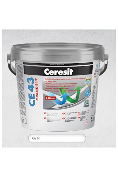Ceresit Ultra premium grout 5 kg White CE 43 GRAND’ELIT, interior/exterior, p...