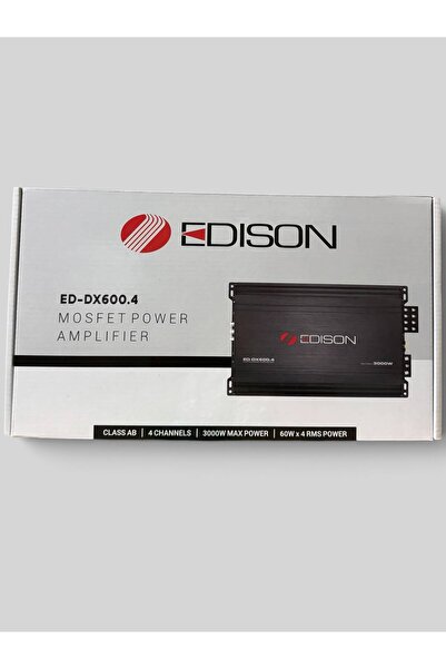 Edison ED-DX600.4 3000W AB CLASS 4x60RMS STEREO VE MONO 4 KANAL OTO AMFİ