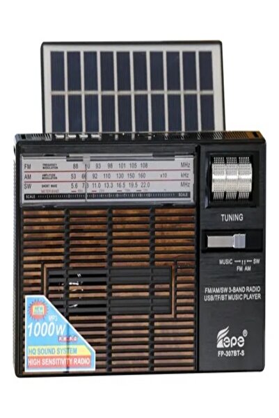 FEPE راديو الطوارئ المحمول FP-307BT-S يعمل بالطاقة الشمسية، مصمم للاستخدام ال...
