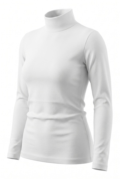 Nuzrk Pamuklu Ultra Soft Slim Fit Esnek Dokulu Likralı Vücuda Oturan Boğazlı ...