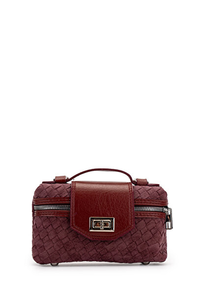minebag Lock Detailed Box Shape Faux Leather Women's Crossbody Bag Lulu Suede...
