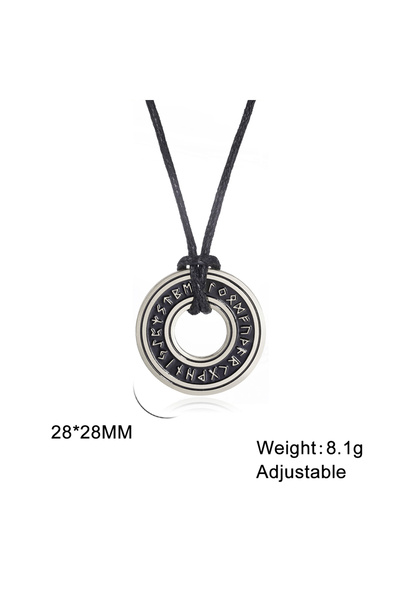 Choice Rope Steel Color Vintage Nordic Rune Necklaces for Men Stainless Steel...