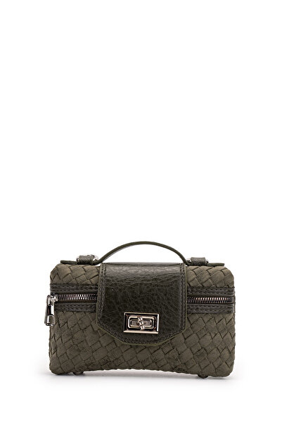 minebag Lock Detailed Box Form Faux Leather Women's Crossbody Bag Lulu Suede ...