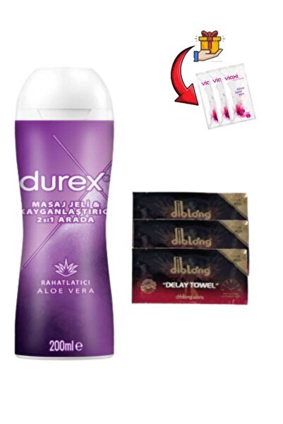 Durex Aloe Vera 2'si 1 Kayganlaştırıcılı Masaj Jel-3x Erkeklere Zaman Bakım M...