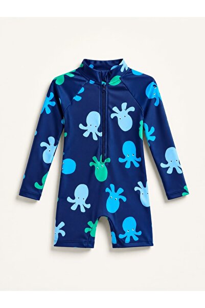 My Kids Wear Children's Long Sleeve Zippered Swimsuit - Comfortable and Casua...