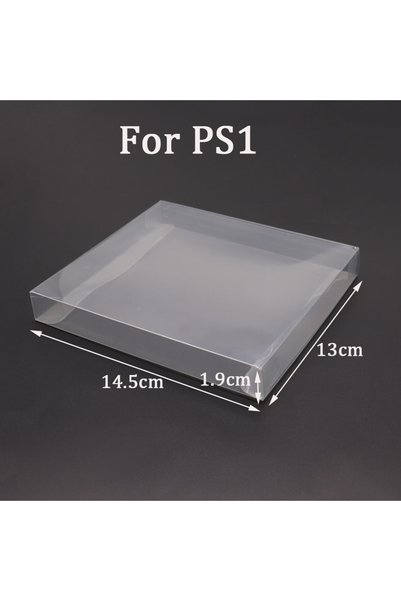TingDong For PS1 20pcs Transparent Game Box Protector Case CIB Games Clear Pl...