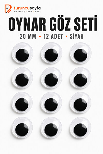 everart Siyah Oynar Göz 20 mm 1 Paket | Amigurumi, Keçe, Kukla, Oyuncak, El İ...