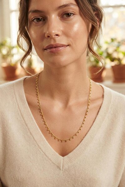 Generic Brand Gold Color Star Sequin Ball Model 60 cm Women's Necklace