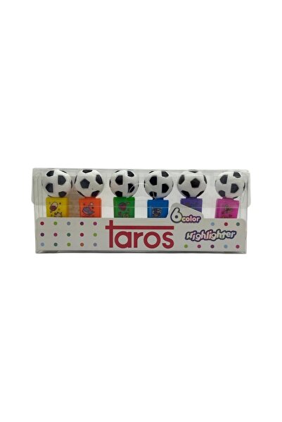 Unick Color Fosforlu Kalem Footbol 6 Lı 8044